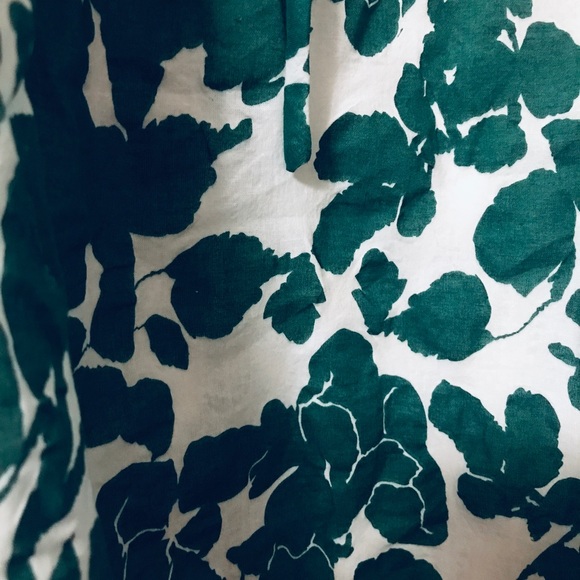 T H M L Green and White Cotton Floral Midi Dress - Picture 5 of 11